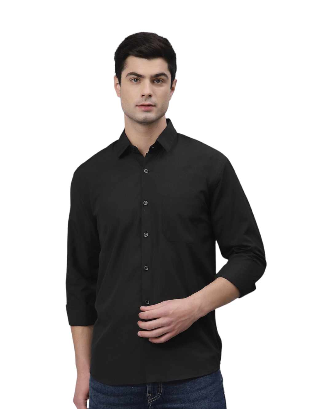 Plain black shirt outlet mens